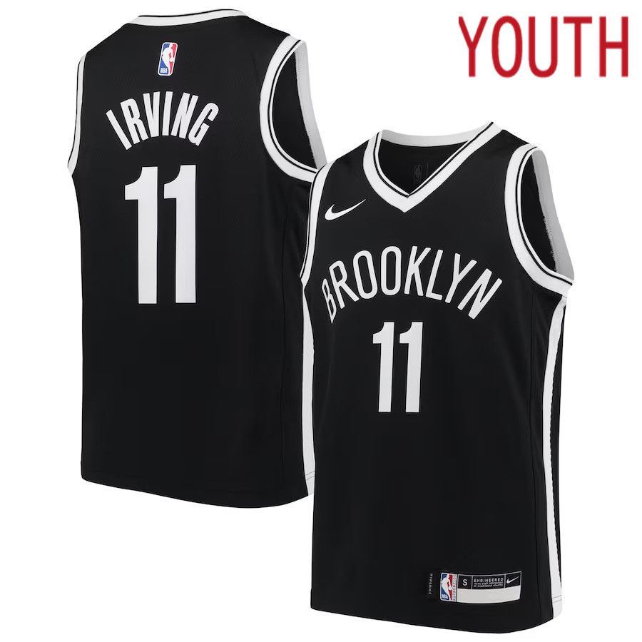 Youth Brooklyn Nets 11 Kyrie Irving Nike Black Swingman NBA Jersey
